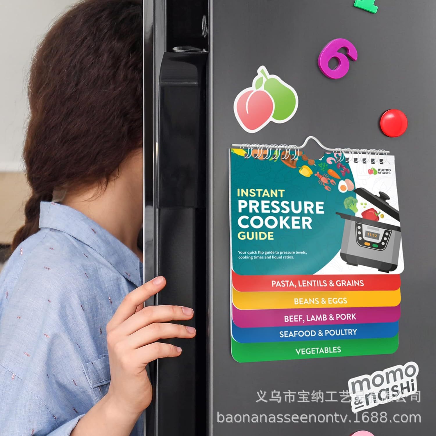 Horario de cocina transfronteriza refrigerador pegatina presión cocina freidora de aire freidora sartén cetona etiqueta magnética tipo calendario etiqueta magnética suave