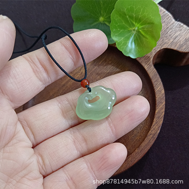 오일 시안 칼세도니 작은 구름 자물쇠(로프 포함)(16*21mm)