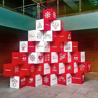 工厂免费设计快速组装发货 商超促销展会广告展示堆头盒cubes
