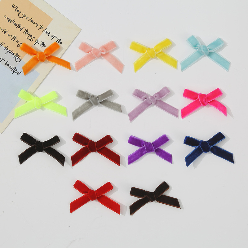 Two-Point Ribbon with 6mm In-Stock Flocked Bow Accessory, Colorful Exquisite Light Luxury Lingerie and Clothing Accessory for Christmas Outfits