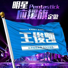 tfboys应援大旗明星应援旗帜演唱会横幅后援会旗帜手持小旗帜制作