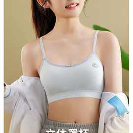 少女内衣小背心学生初中生高中生女童大童发育期纯棉小胸运动文胸