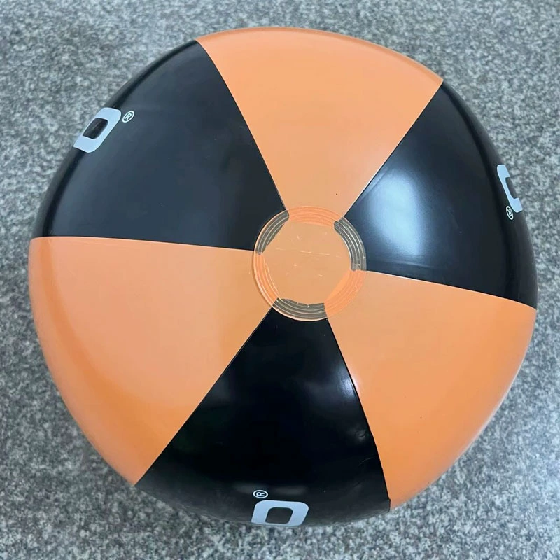 Заводская индивидуальная надувная игрушка-пляжный мяч из ПВХ желтого и черного цвета с возможностью печати рекламы