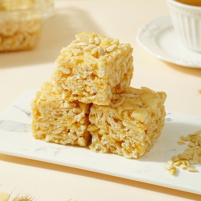 Traditional Cashew Nut Sachima Pastry Snack, Nutty, Sweet, Golden and Rich in Flavor, Sachima to Satisfy Cravings, Available for Dropshipping