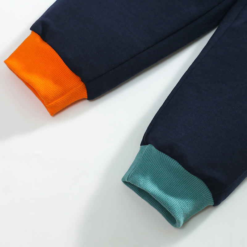 작은 MAVEN 유럽과 미국 소년 세트 가을 새로운 패션 아동복 색상 일치 긴 소매 어린이 세트