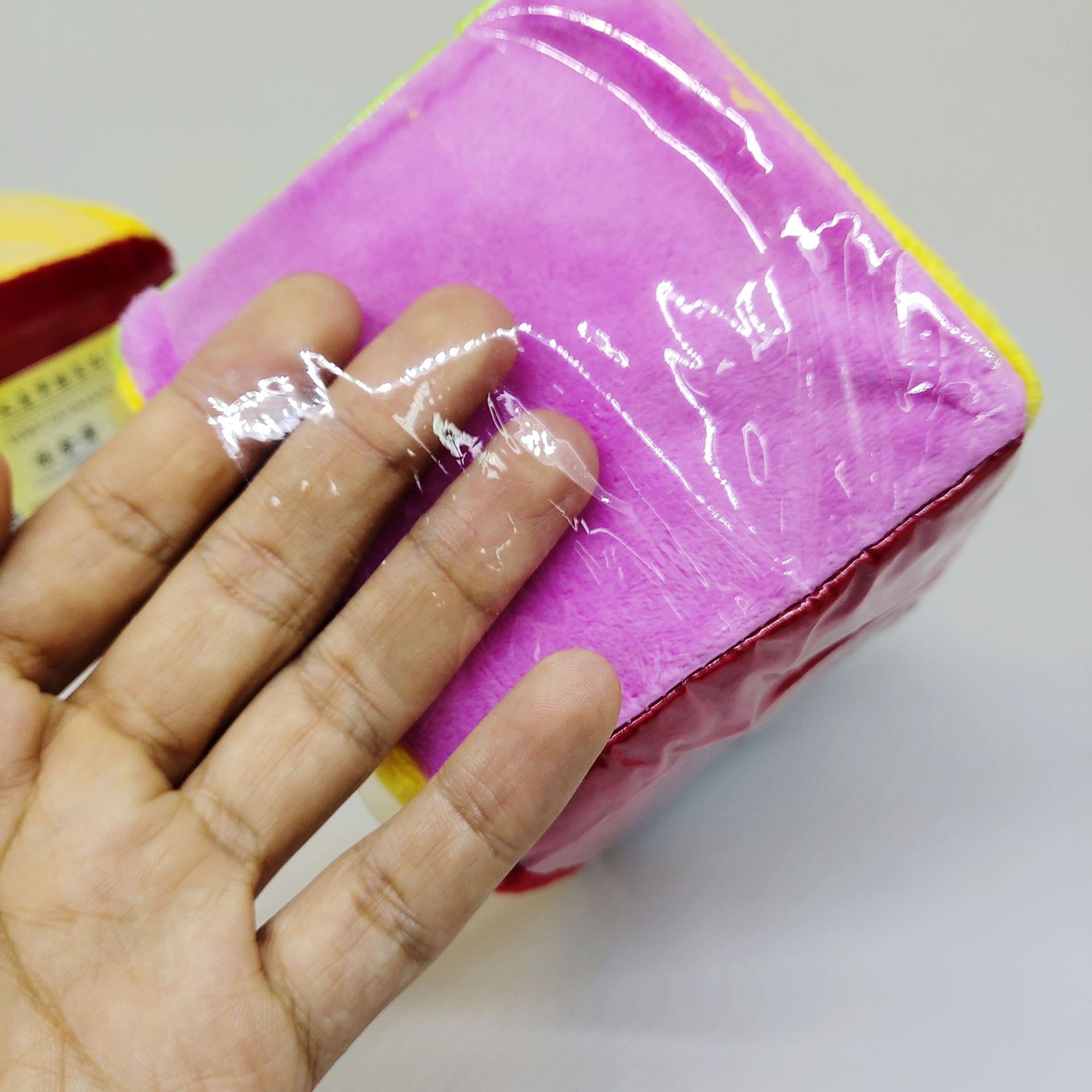 Felpa juguetes 10cm cosido película de plástico esponja dados niños iluminación enseñanza juegos actividades
