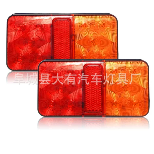 Factory Direct trailer taillight 10LED truck RV taillight 12V24V10LED truck two-color taillight