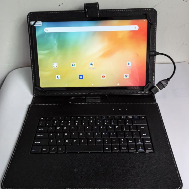 11.6inch 12inch Wired Leather Case Keyboard Black Tablet Case Cover Stand USB Port Full Protection