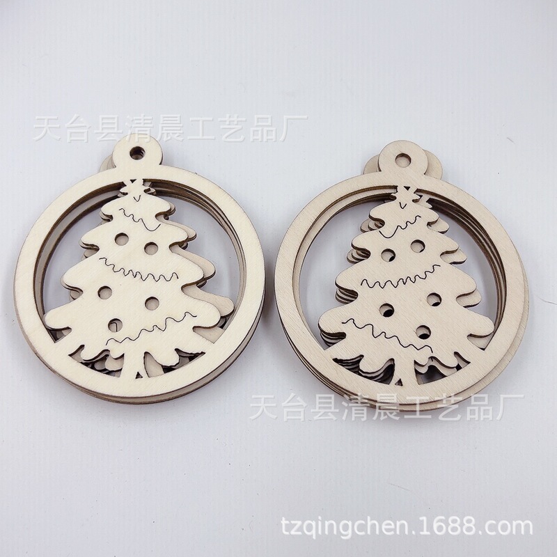 クリスマスの祝日の創意的な雰囲気の木製のペンダントのヘラジカの提灯の雪の花の装飾の木片の10ピースのロープ|undefined