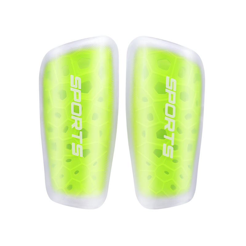 Transfronterizo TEMU protector de piernas, equipo de protector de fútbol, hueco transparente, placa de protector de artículos deportivos de fútbol infantil para adultos