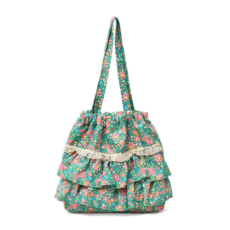 Bolsa de lona de flores coreana diaria para mujeres verano 2026 nueva moda encantadora niña brazo bolso de hombro