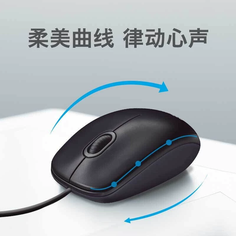 Проводная оптическая мышь Logitech M90 для компьютера и ноутбука, для дома, универсальная симметричная для правой и левой руки