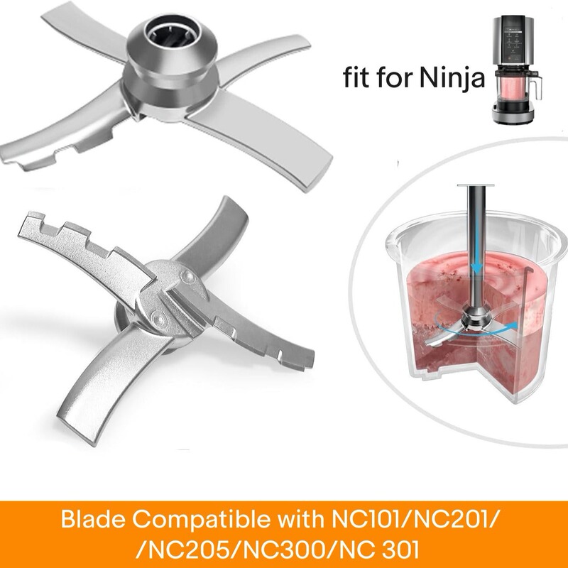 Compatible with Ninja Ice Cream Machine Blades/Nc301/Nc300 Series Nc500/Nc501/Nc700 Series Compatible with Ninja Ice Cream Machine Blades/Nc301/Nc300 Series Nc500/Nc501/Nc700 Series