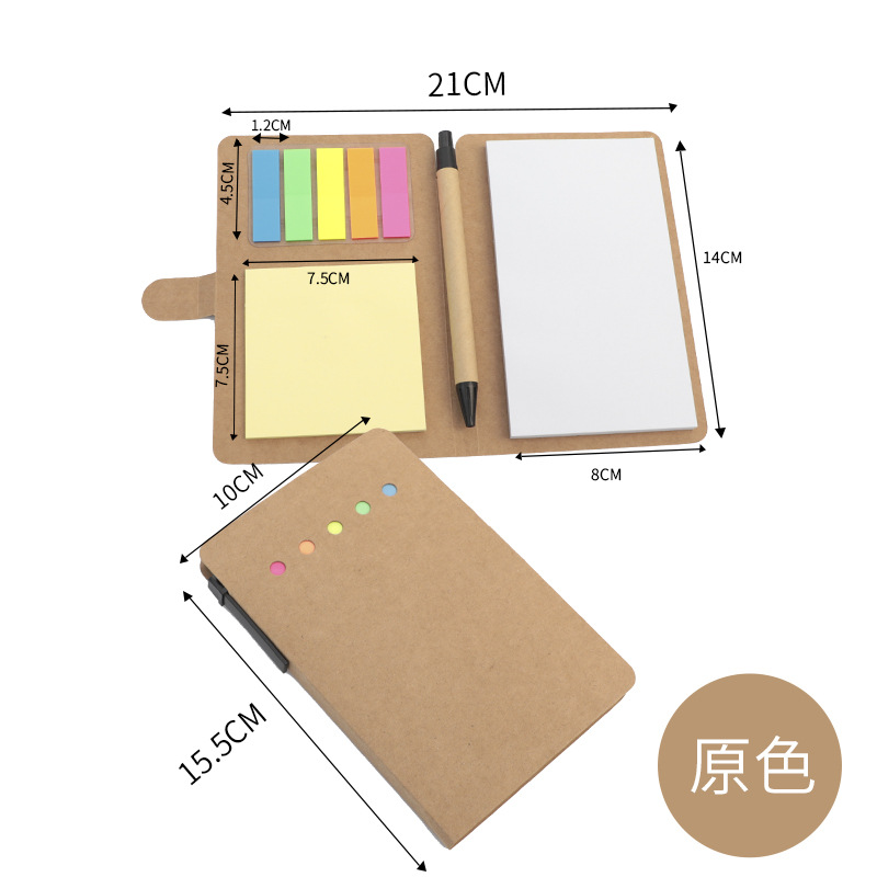 Suministro transfronterizo socket notebook al por mayor color sólido simple post-it notebook con bolígrafo creativo