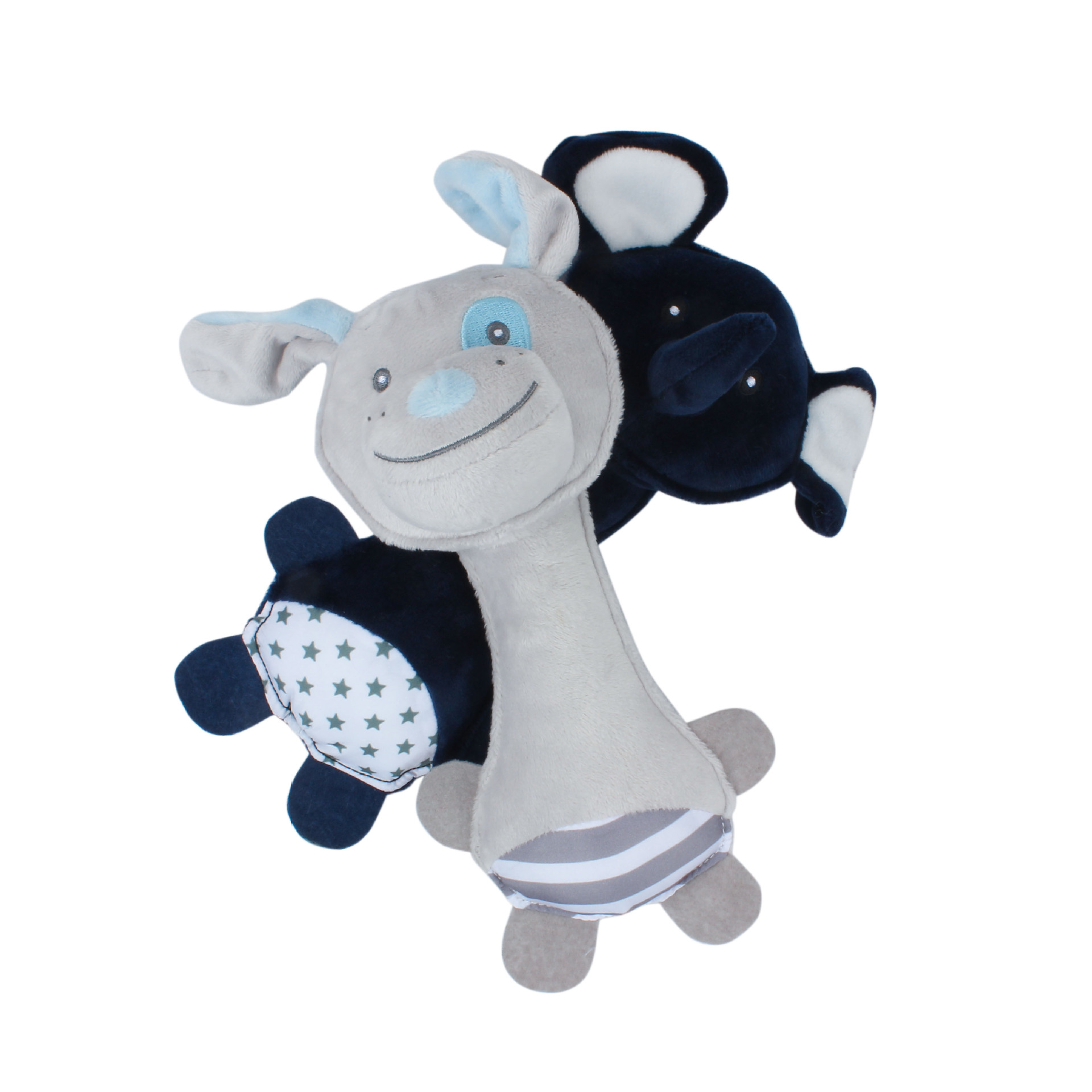 Bebé sonajero incorporado BB mano agarre Super lindo peluche juguete mano títeres fabricantes para un cabello