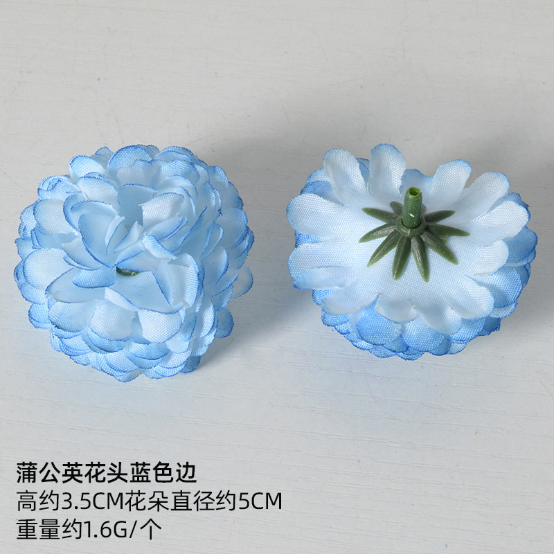Simulación de flores azules DIY accesorios de cabeza de flores material de boda flor de flor flor flor de flor flor flor de pecho de flor de cabeza pared en el viento