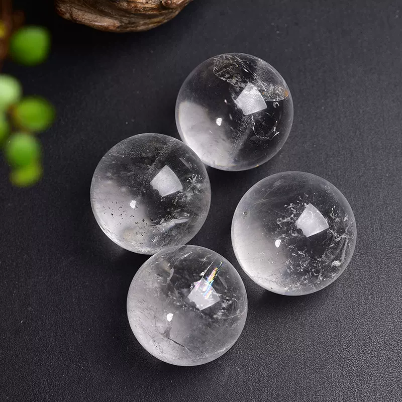 天然白水晶球 水晶原石打磨七星阵家居办公摆件工艺品现货批发