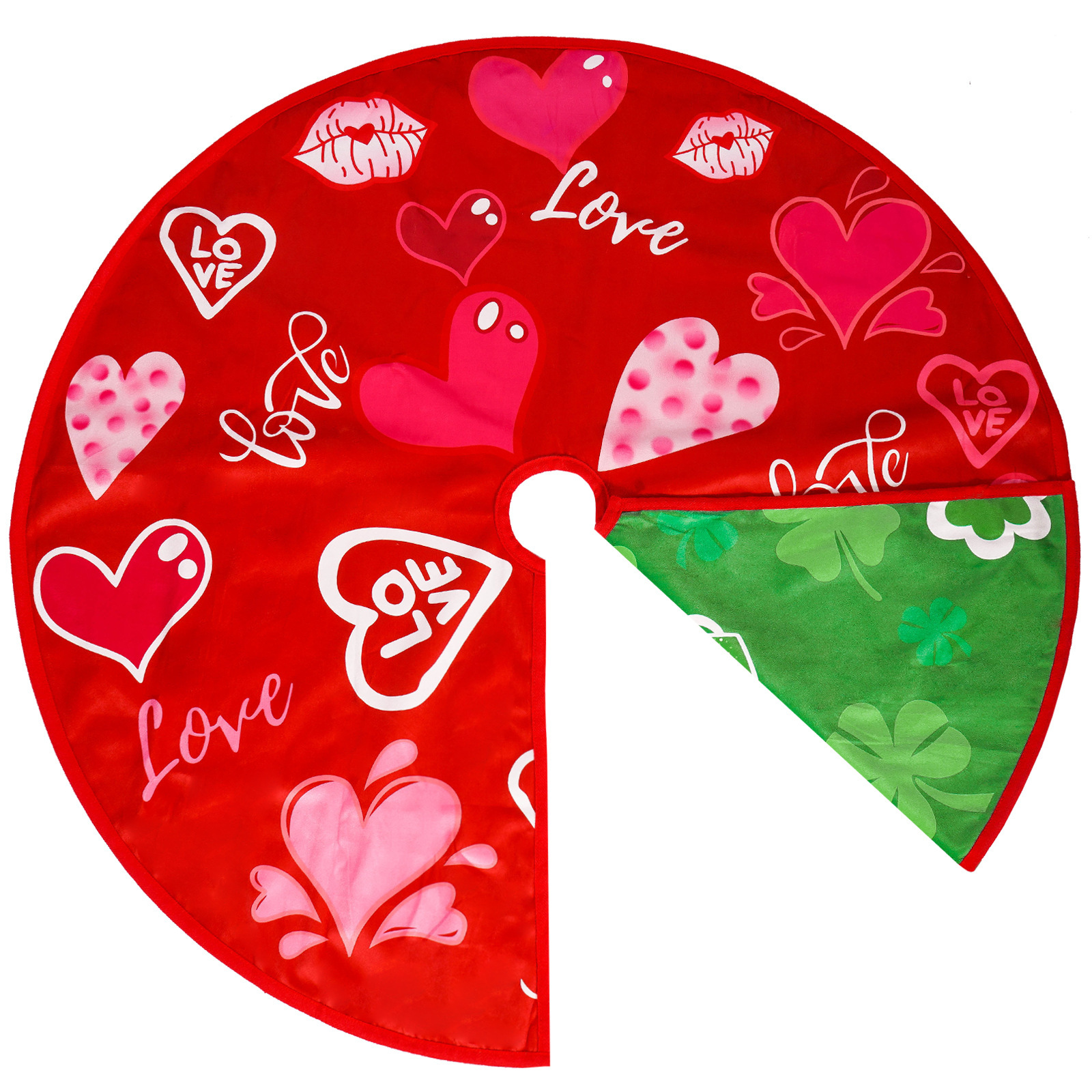 Fronteriza irlandesa del día del amor del día de San Valentín del día del árbol de doble cara del día del