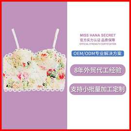 俄罗斯塑身印花内衣女抹胸内搭外穿马甲式鱼骨胸衣文胸OEM定制ODM