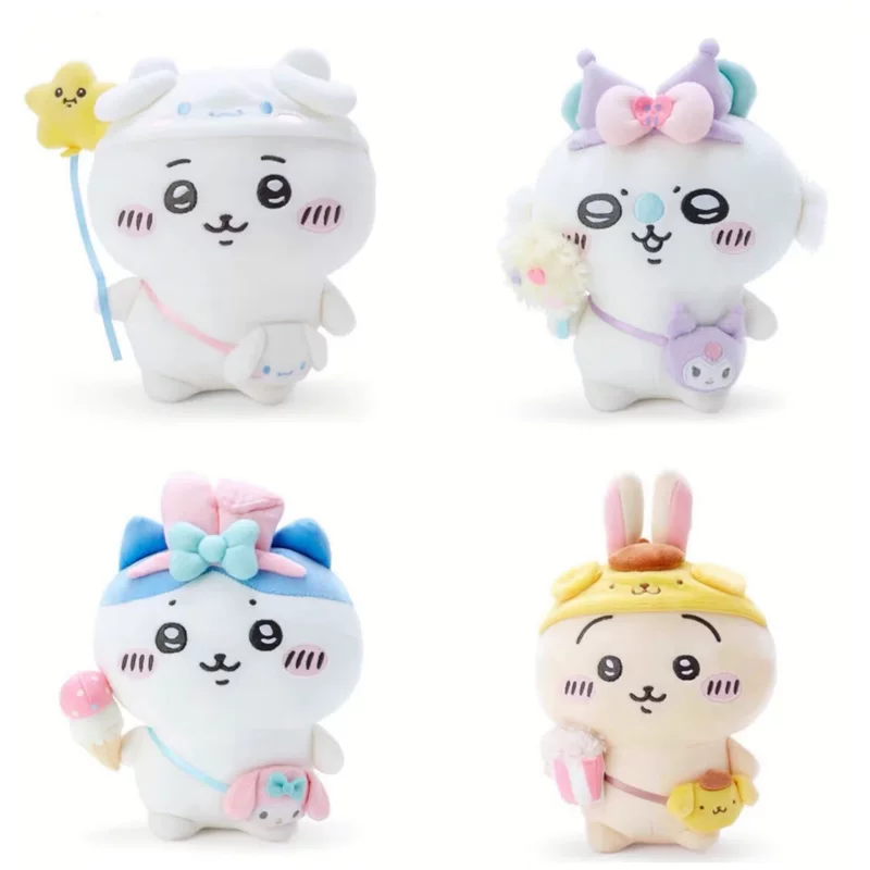 Плюшевая подвеска (Chiikawa x Sanrio) — персонаж, милый брелок, размеры 10 см и 20 см