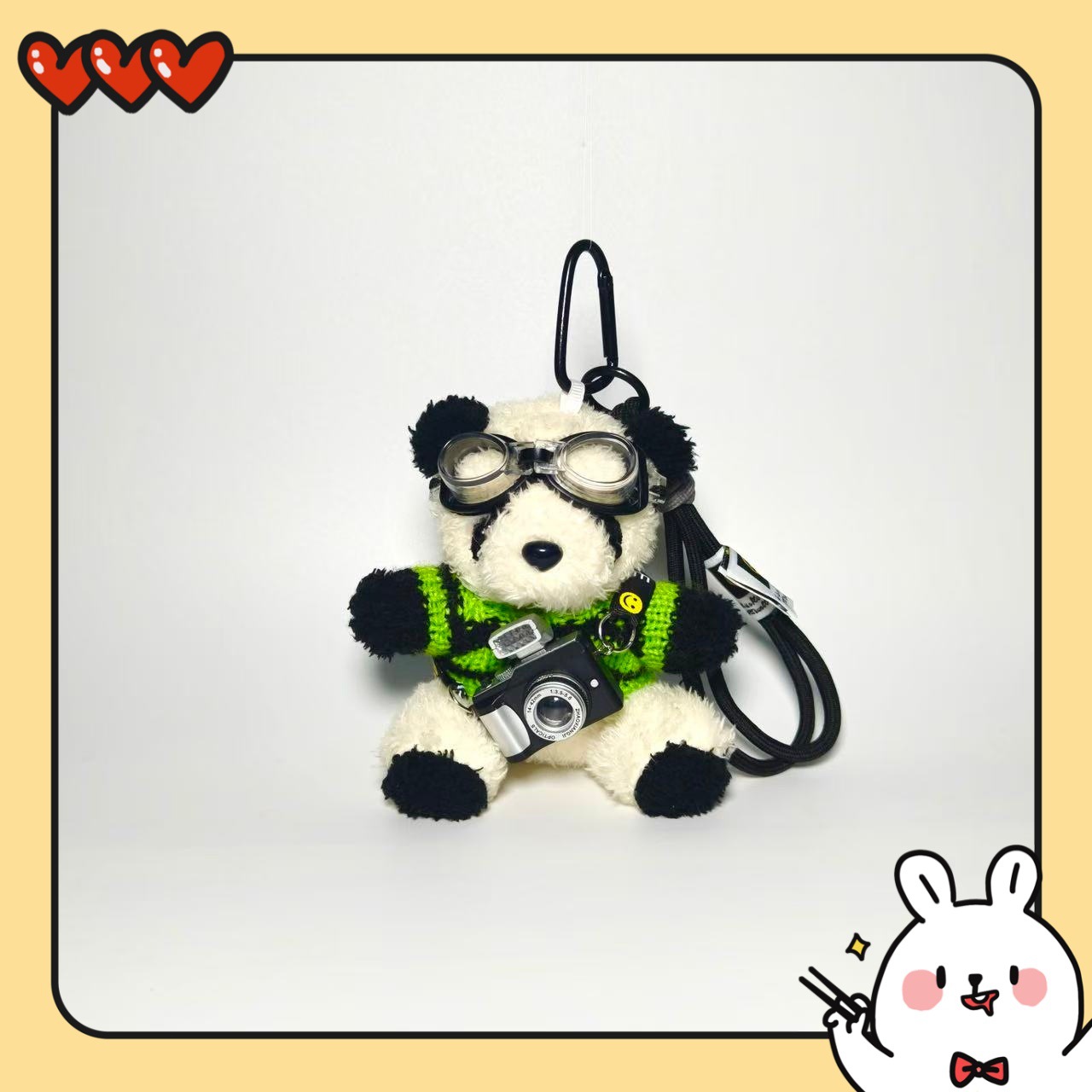 Panda peluche bolsas colgantes llaveros lindos colgantes bolsas colgantes joyas piloto