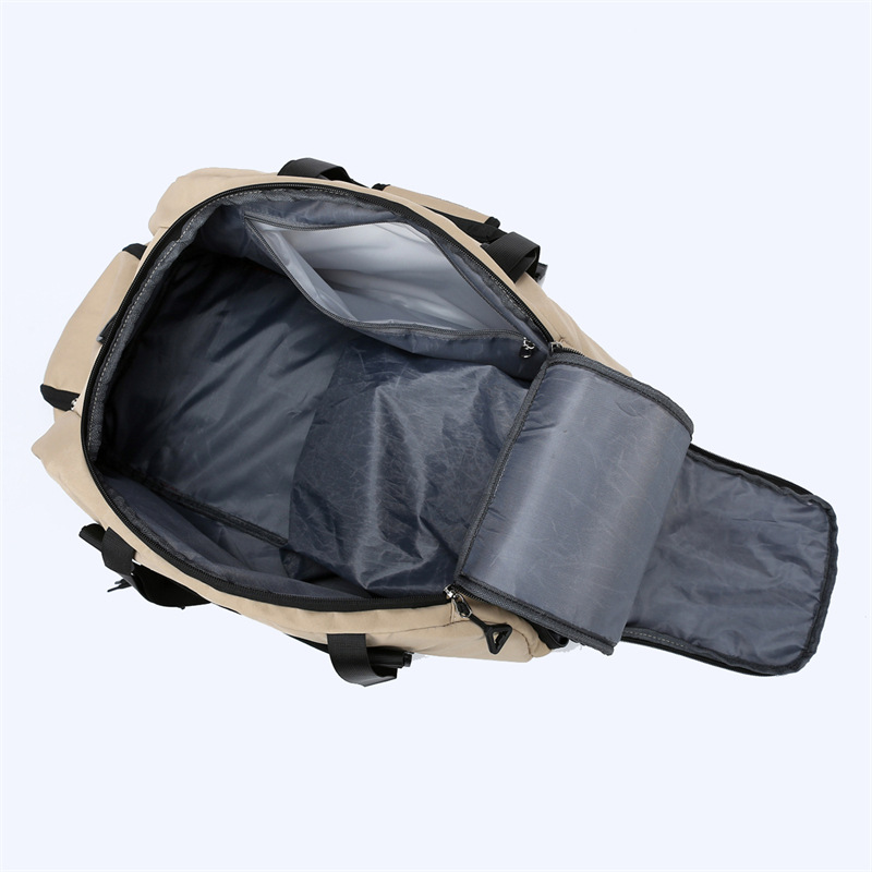 Bolso de fitness deportivo de ocio de moda Bolso bandolera de viaje corto de gran capacidad Separación de seco y húmedo Bolso de equipaje de doble respaldo de tres fines