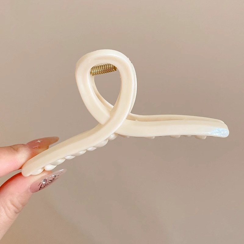 Extra-grande 15cm cabello más tiburón clip temperamento esmerilado agarrar clip de cabello de cabeza detrás de la tarjeta de cabello de cabello