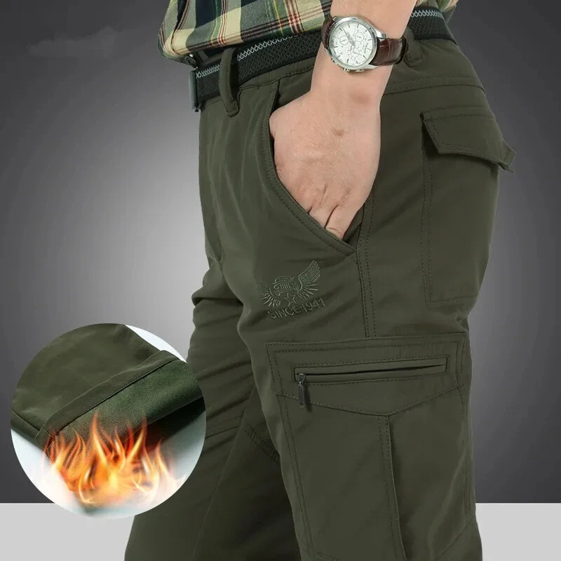 Men's Winter Fleece Tactical Pants, Warm Workwear Pants, Hunting Softshell Work Pants, Sharkskin Thick Warm Waterproof Pants Men's Winter Fleece Tactical Pants, Warm Workwear Pants, Hunting Softshell Work Pants, Sharkskin Thick Warm Waterproof Pants