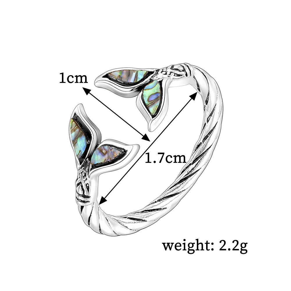 2021 Nuevo Producto Transfronterizo Estilo Caliente Collar De Sirena Pulsera De Giro Anillo De Aleación De Concha De Moda display picture 6