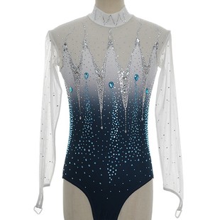 Figure Skating Clothing for Kidsren and Adults Figure Skating Performance Examination Men's Costume Long-Sleeved Tops