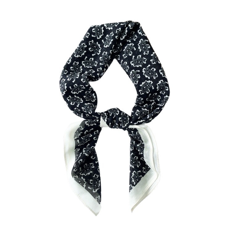 Primavera y verano nuevo estilo retro anacardo flor seda algodón bufanda cuadrada bufanda de seda pequeña cuello femenino temperamento de alta calidad bufanda pequeña