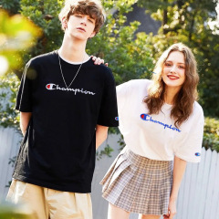 夏用純綿半袖Tシャツ 男女兼用 2025年新作 ゆったり刺繍入りおしゃれトップス 韓国風万能トレンドブランド