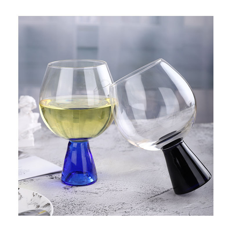 Lu Jing triángulo creativo copa de vino tinto vidrio soplado de vino artificialmente vidrio de burbuja en casa vidrio de vino tinto