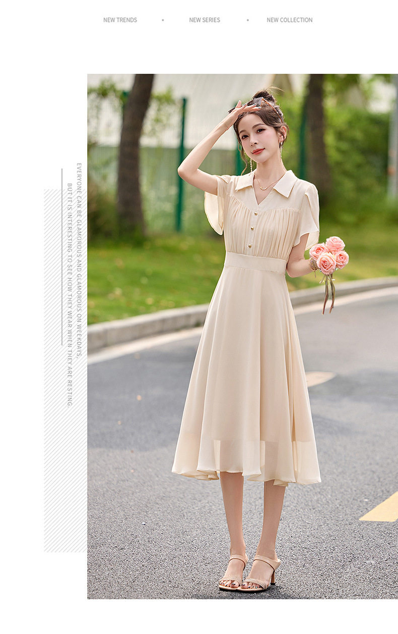 Đầm suông midi tay ngắn eo thắt dây che bụng cho nữ size lớn — màu đen, màu sắc chi tiết 13