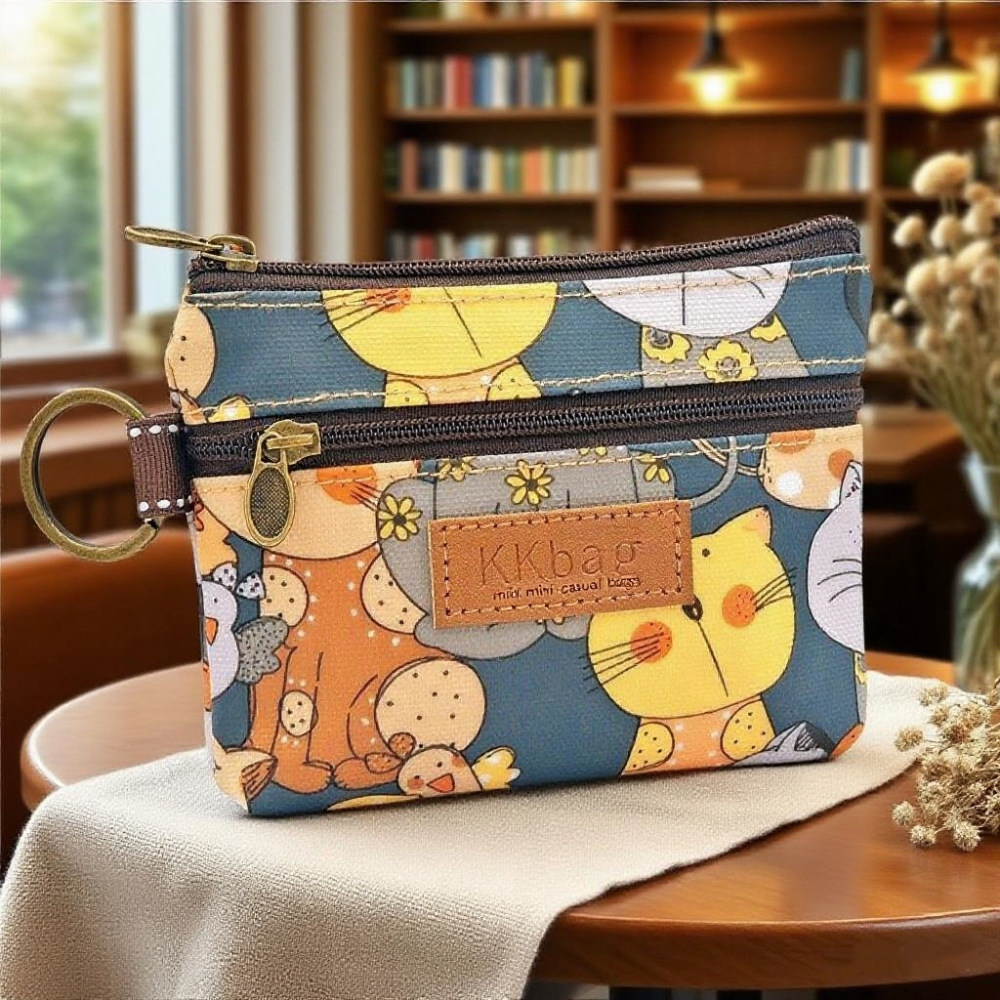 Coin purse little cat-grey and black