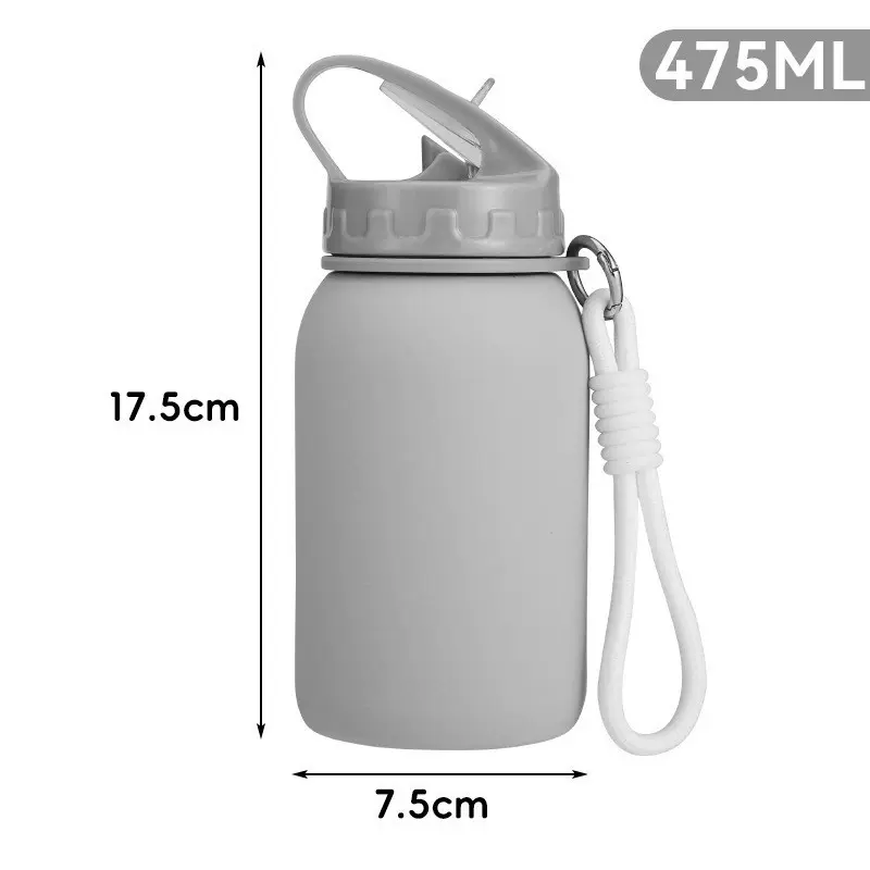 硅胶登山水壶户外轻便防摔水瓶折叠水杯运动水瓶食品级软硅胶水杯