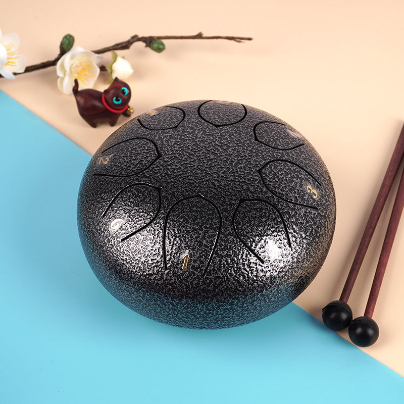 Lleno sílaba tambor hueco de 6 pulgadas de 8 tonos de tambor de loto tambor de acero tambor de lengua sin preocupaciones niños iluminación instrumento de percusión fuente de fábrica