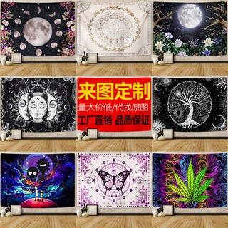 亚马逊爆款新品挂毯来图制做挂布北欧卧室客厅装饰背景布源头工厂