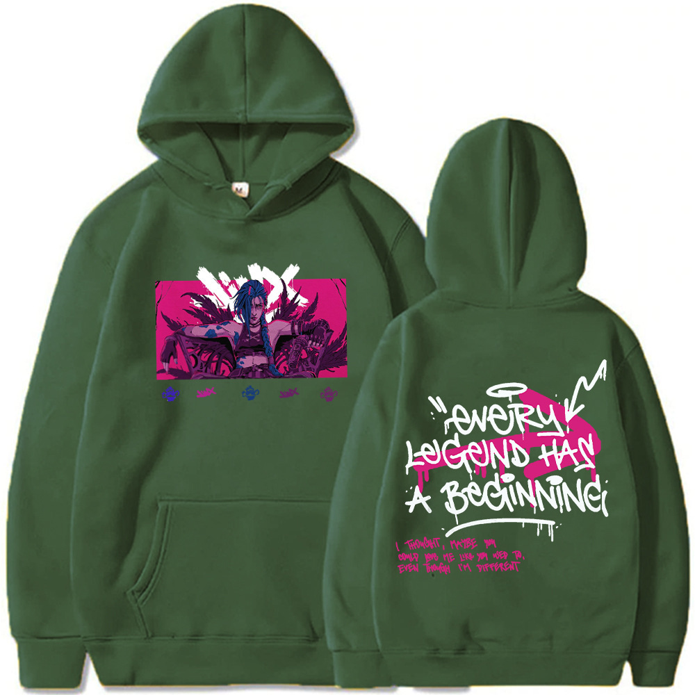 Arcane Jinx Hoodie Game Lover Hoodie Harajuku Pullover Tops