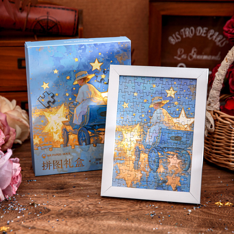 Caja de regalo del Sr. Paper Puzzles serie de estudiantes coreanos regalos de vacaciones de escritorio puzzles adornos