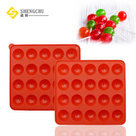 工厂批发食品级20连硅胶万圣节DIY糖果模型糖果点专业圆形巧克力
