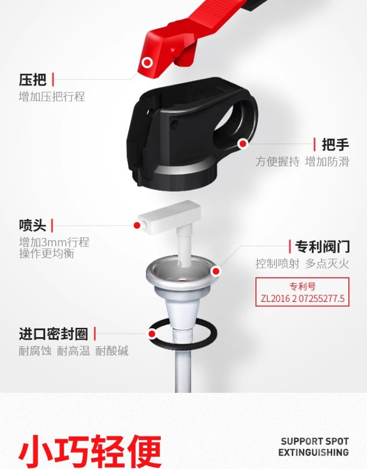 Laiben 21B Dry Powder Vehicle Fire Extinguisher New National Standard Annual Inspection Vehicle-Mounted Household Portable Small Fire-Fighting Equipment