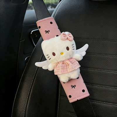 Hello Kitty car seatbelt anti-wear Seat belt shoulder pad - pink-angel-kt-1-piece
