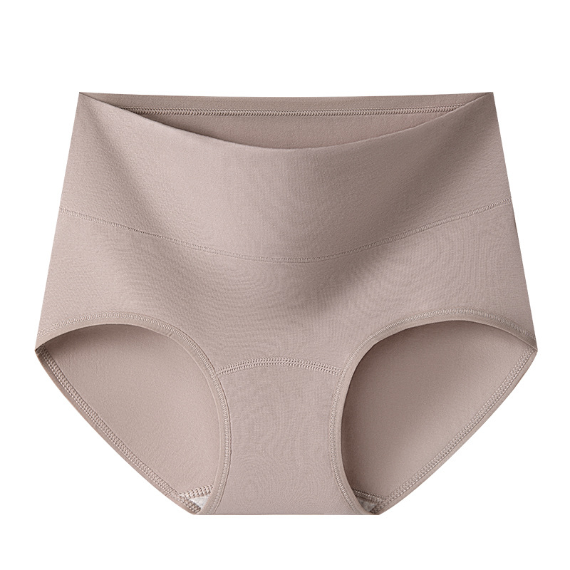 50 bragas de algodón de color de cintura alta entrepierna larga 10A entrepierna antibacteriana entrepierna de algodón tipo A algodón anti-pellizco cadera calzoncillos para mujer