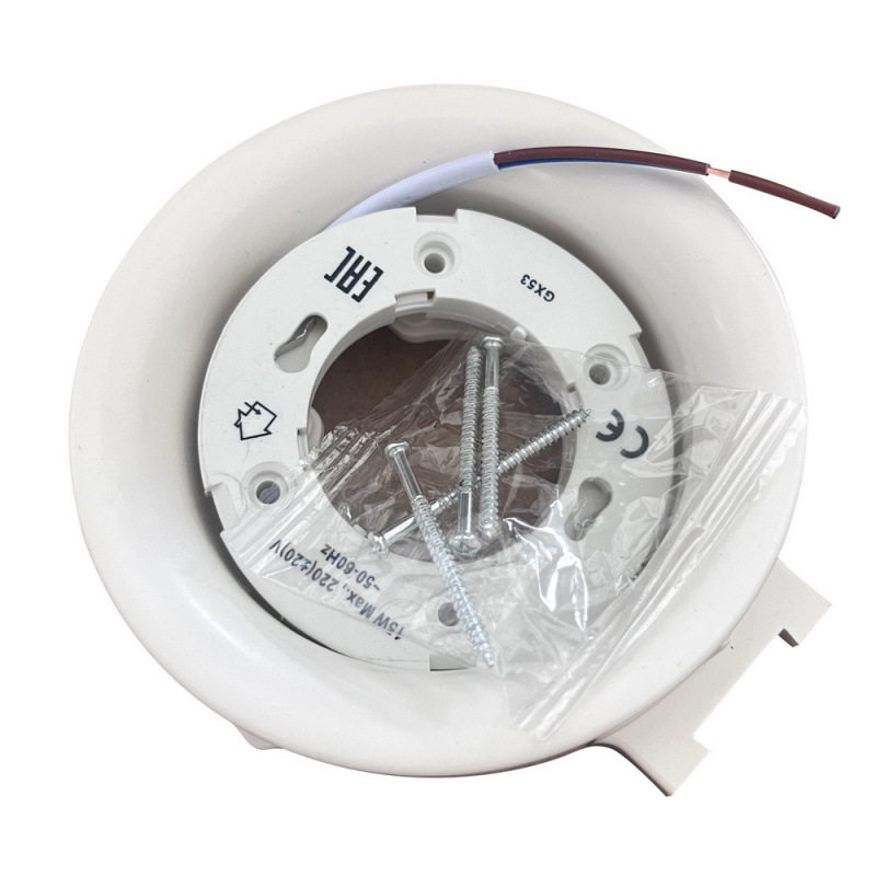 白色灰色BH53灯座LED天花灯筒灯灯座ABS材质gx53灯头厨卫灯