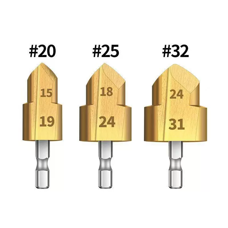 跨境PPR提口钻六角柄镀钛水管修复钻水电工多层开孔扩孔阶梯钻头