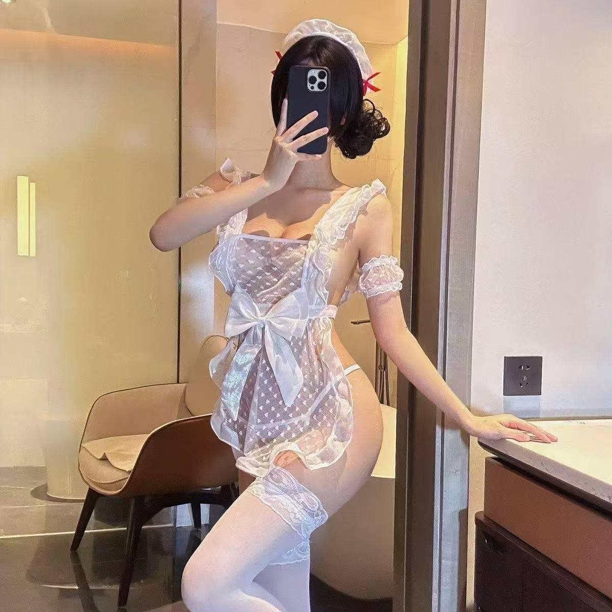Sweet Love Roleplay Uniform Set Purple Polyester One Size Women’s Costume — detail image 12