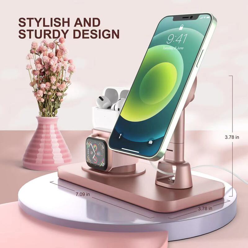 Europe and the United States hot ABS plastic bracket for Apple 12 series Watch headset bracket desktop lazy bracket Europe and the United States hot ABS plastic bracket for Apple 12 series Watch headset bracket desktop lazy bracket