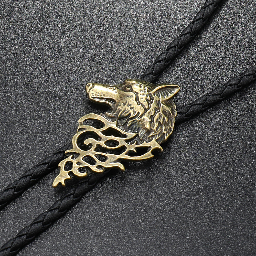 Simple Style Wolf Alloy Leather Rope Unisex Tie display picture 48