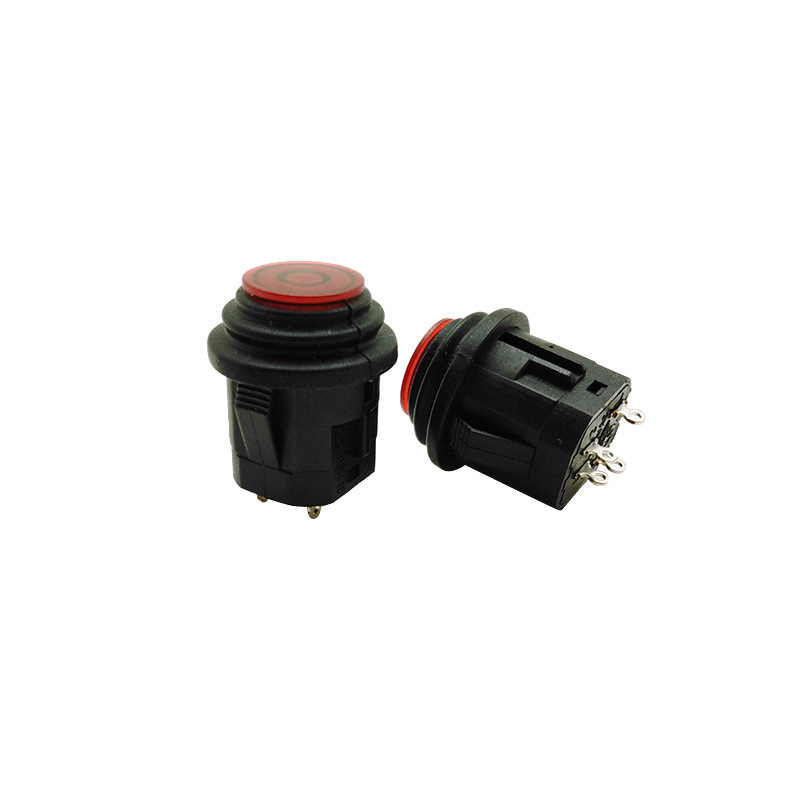 厂家 16MMKA7带红灯绿灯按钮形开关 IP65小型单控防水开关系列